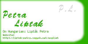 petra liptak business card