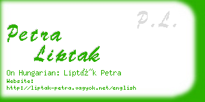 petra liptak business card